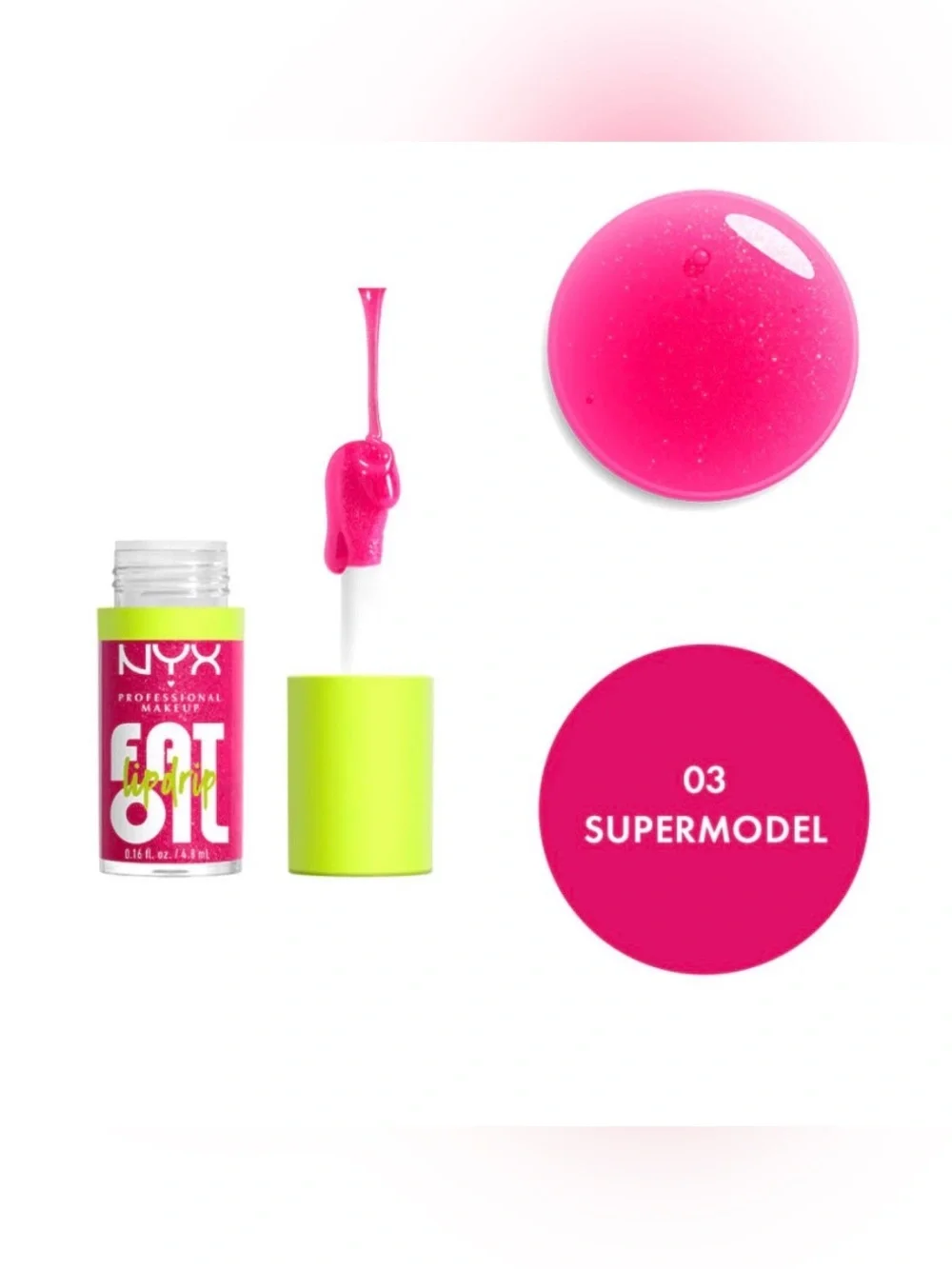 NYX Professional Makeup Fat Oil Lip Drip shade Supermodel Shimmery Magenta